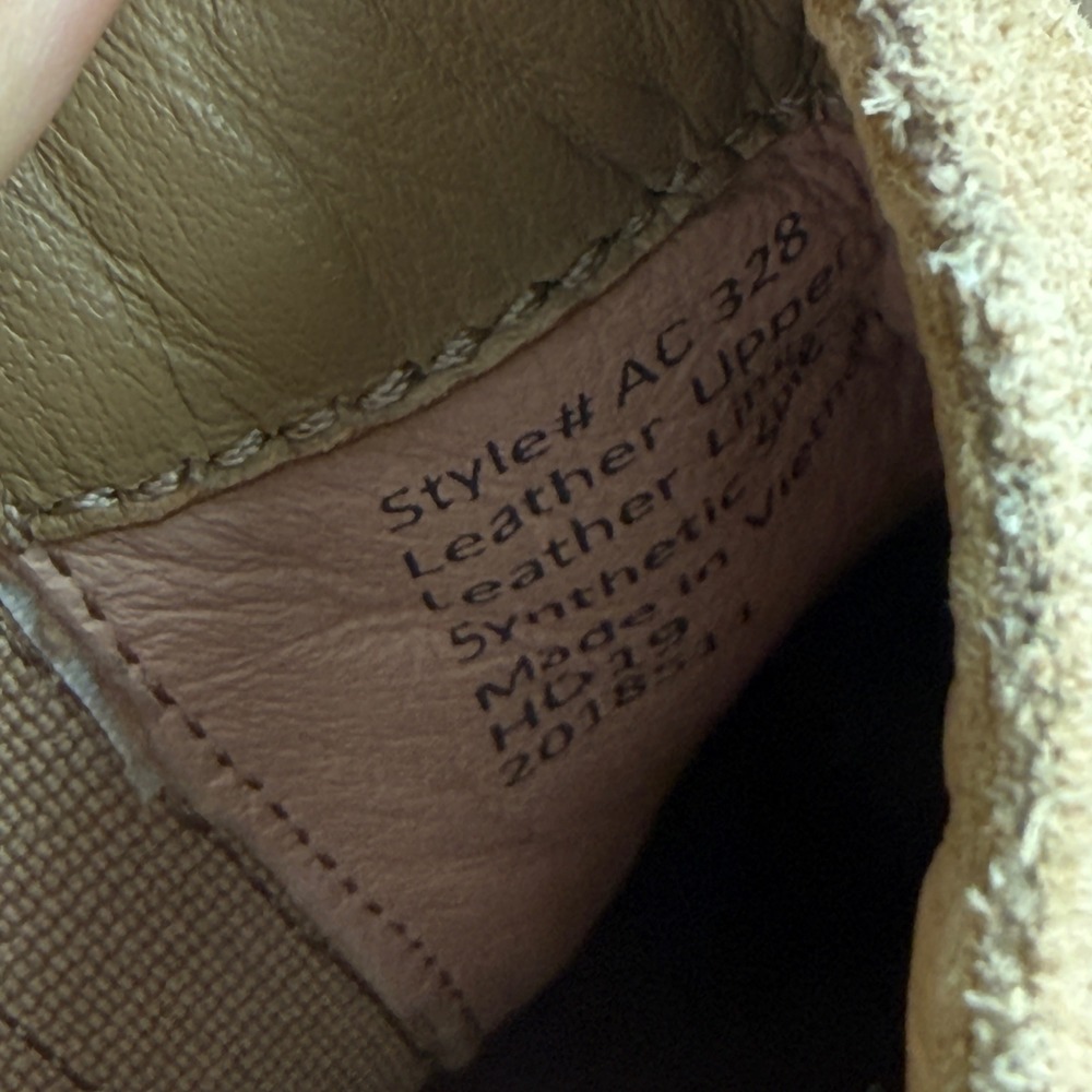 J.Crew Sadie Ankle Boots Tan Suede Western Pointed Block Heel AC328 Womens 9.5 - Picture 5 of 11